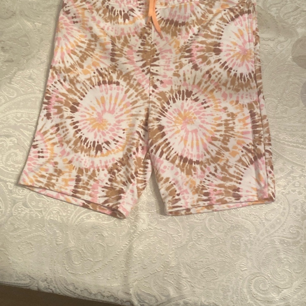Lands' End Pink and Brown Bike Shorts Lightweight Comfort
